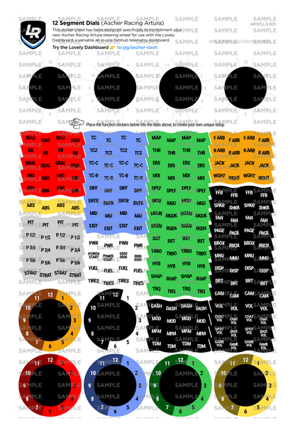 12 Segment Dials (Ascher Racing Artura)