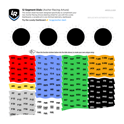 12 Segment Dials (Ascher Racing Artura)