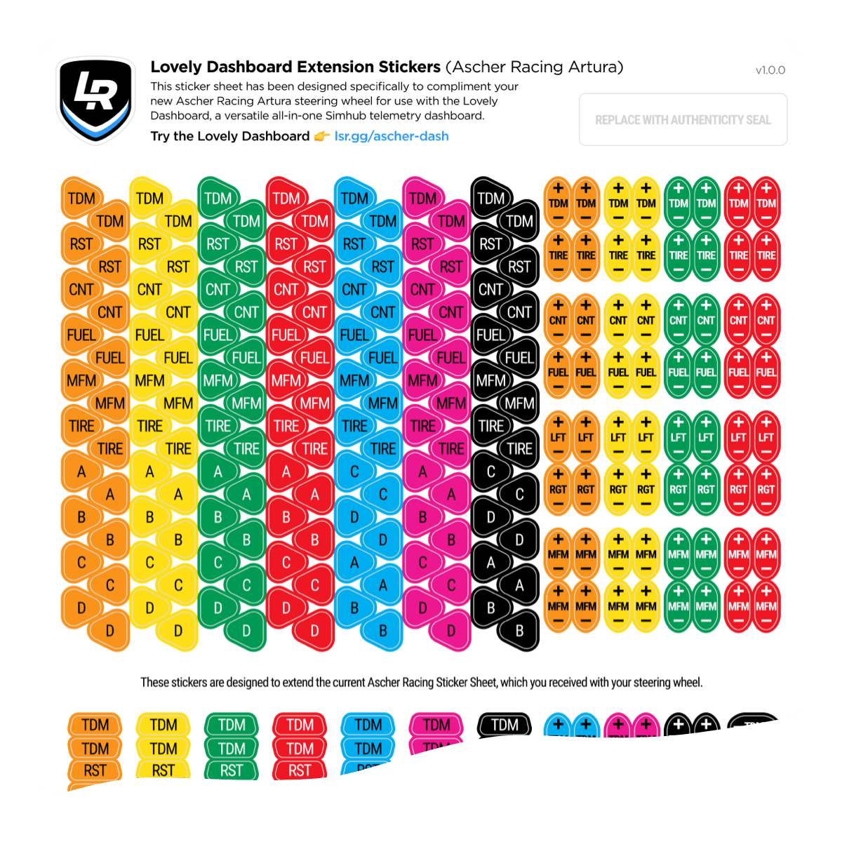 Extension Stickers (Ascher Racing Artura) – Lovely Sim Racing