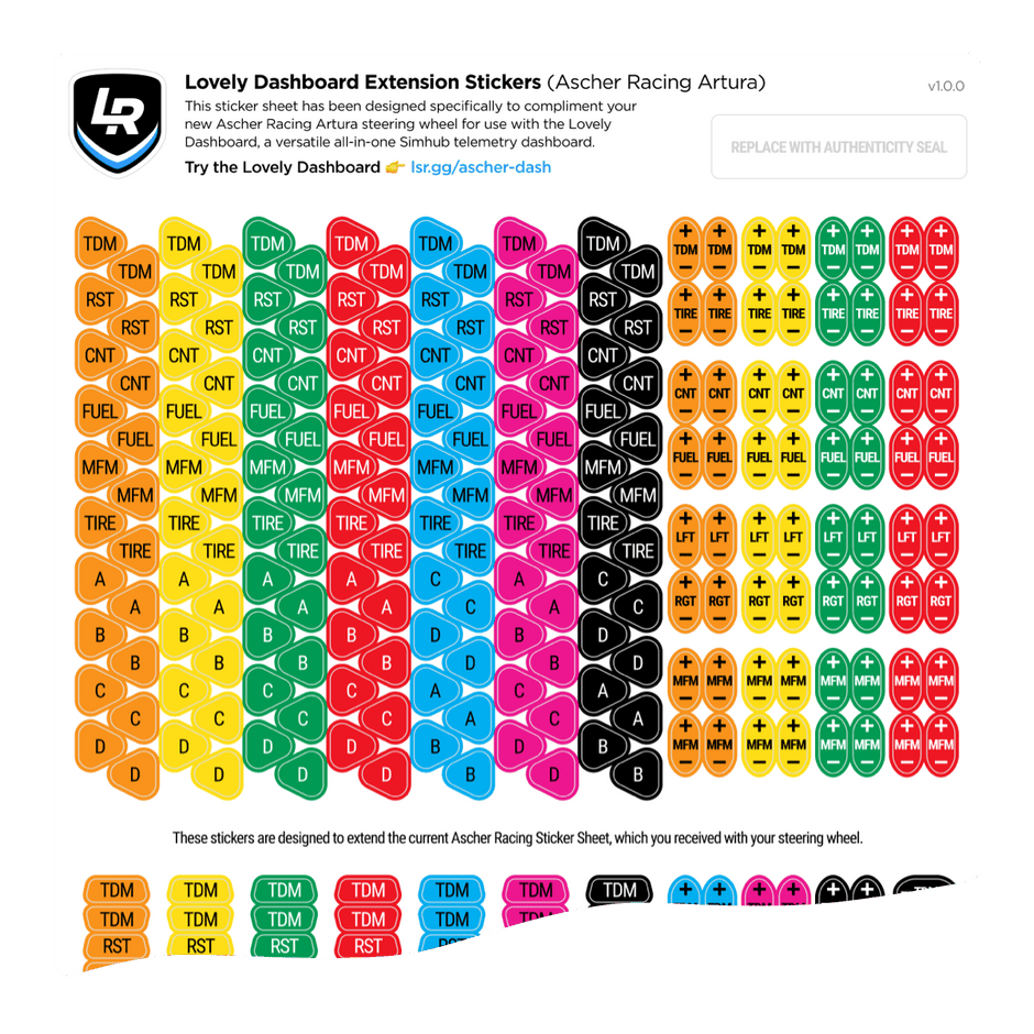 Lovely Sim Racing Lovely Sticker Sheets – Lovely Sim Racing