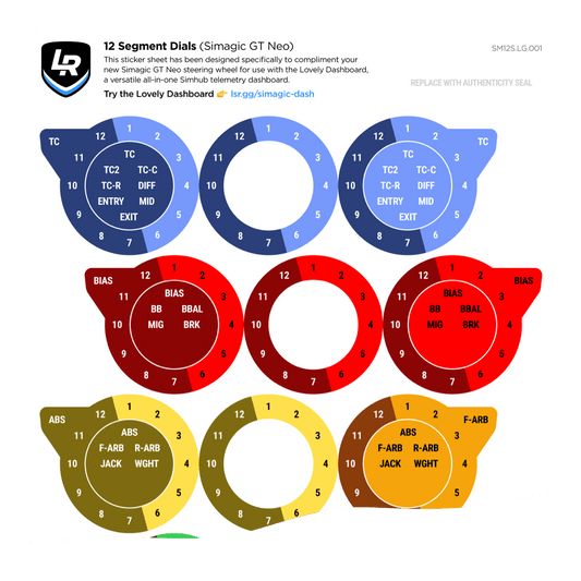 12 Segment Positional Dials (Simagic GT Neo)