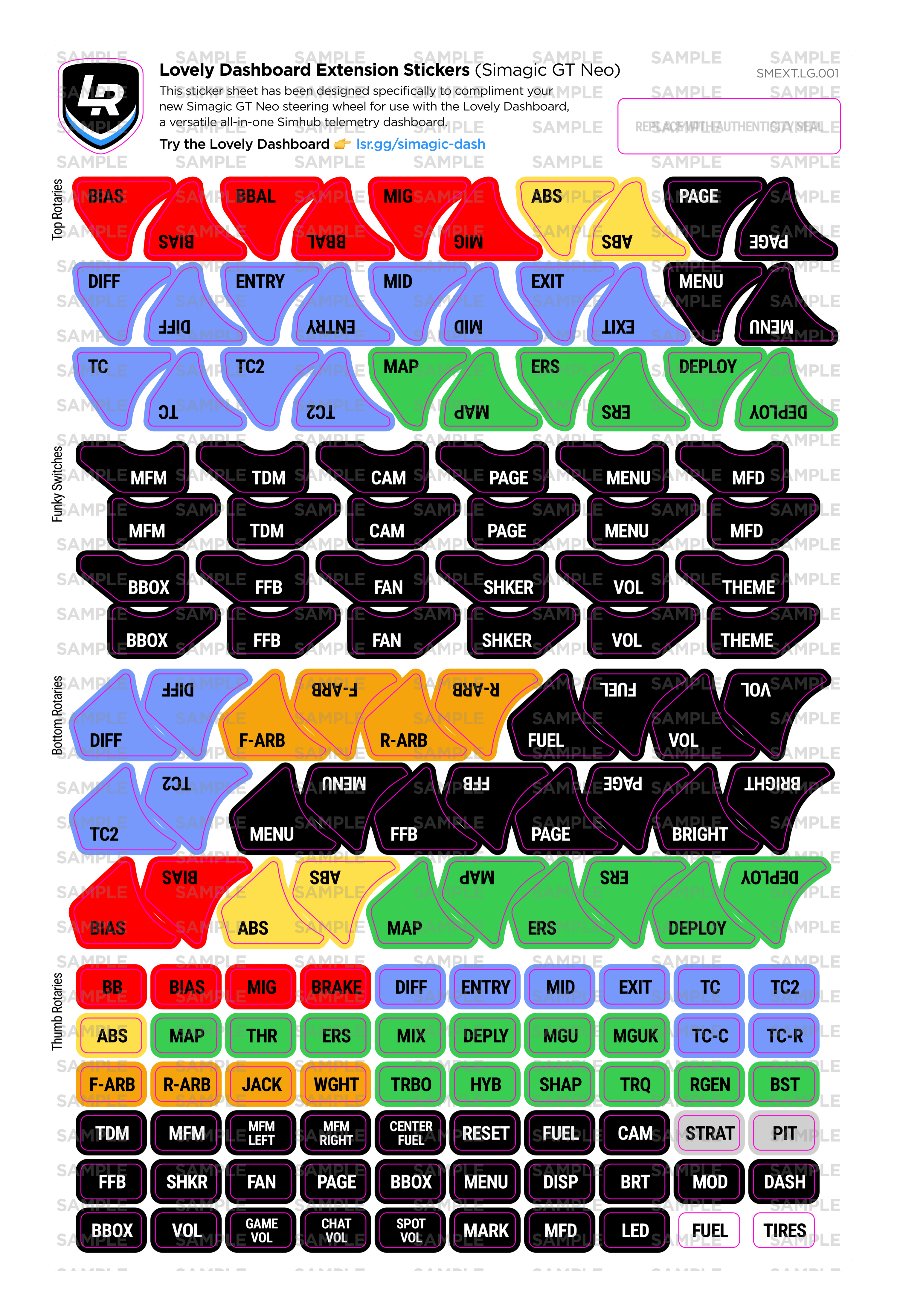 Simagic GT Neo Sticker Bundle – Lovely Sim Racing